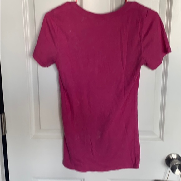 Pink V-neck w/ zebra letters - Picture 2 of 2